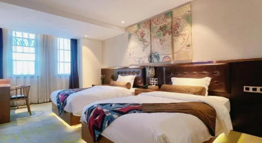 Bed in James Joyce Coffetel Taizhou Jiangyan Bus Terminal