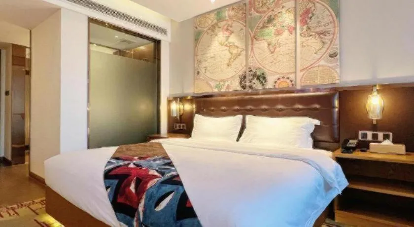Bed in James Joyce Coffetel Taizhou Jiangyan Bus Terminal