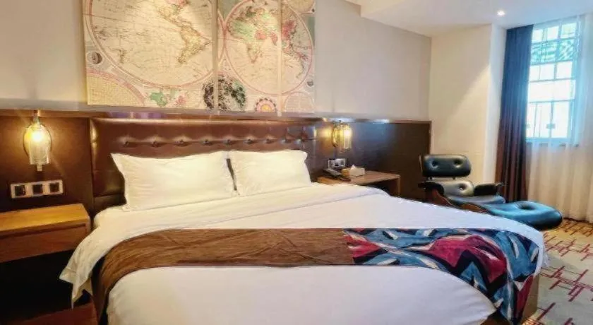 Bed in James Joyce Coffetel Taizhou Jiangyan Bus Terminal
