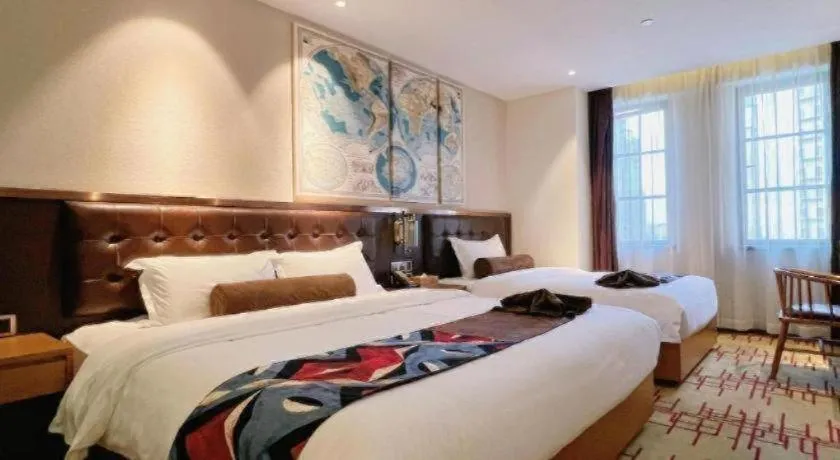 Bed in James Joyce Coffetel Taizhou Jiangyan Bus Terminal