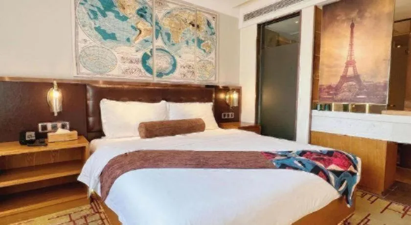 Bed in James Joyce Coffetel Taizhou Jiangyan Bus Terminal