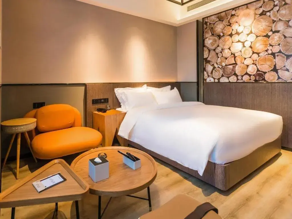 Bed in ZMAX Hotel Yan'an Baimi Avenue Baotashan Bed in ZMAX Hotel Yan'an Baimi Avenue Baotashan