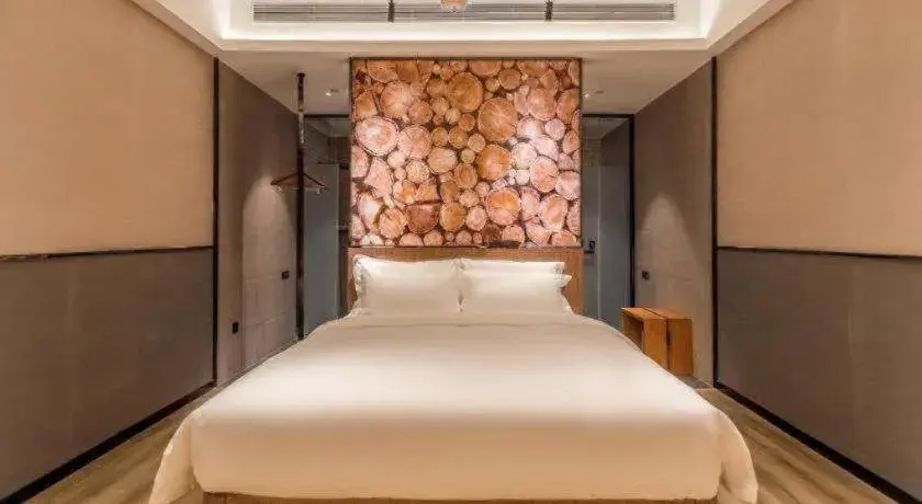 Bed in ZMAX Hotel Yan'an Baimi Avenue Baotashan Bed in ZMAX Hotel Yan'an Baimi Avenue Baotashan