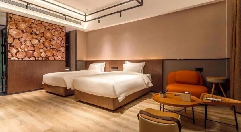 Bed in ZMAX Hotel Yan'an Baimi Avenue Baotashan