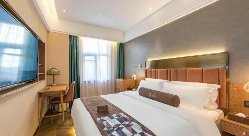 Bed in James Joyce Coffetel Tianjing First Central Hospital Nankai University Bed in James Joyce Coffetel Tianjing First Central Hospital Nankai University
