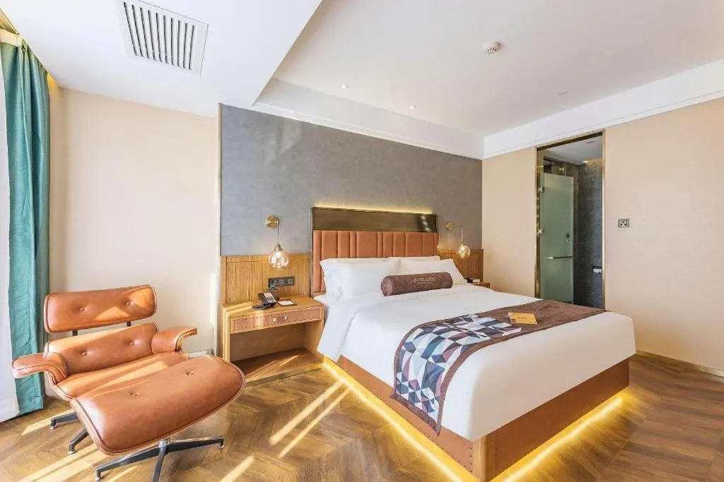 Bed in James Joyce Coffetel Tianjing First Central Hospital Nankai University