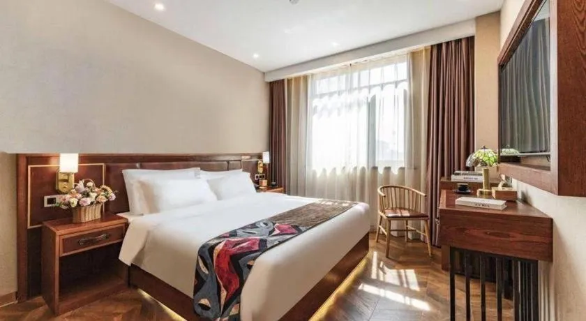 Bed in James Joyce Coffetel Tianjing First Central Hospital Nankai University