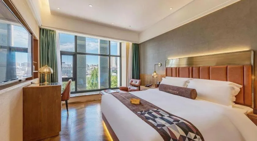 Bed in James Joyce Coffetel Tianjing First Central Hospital Nankai University