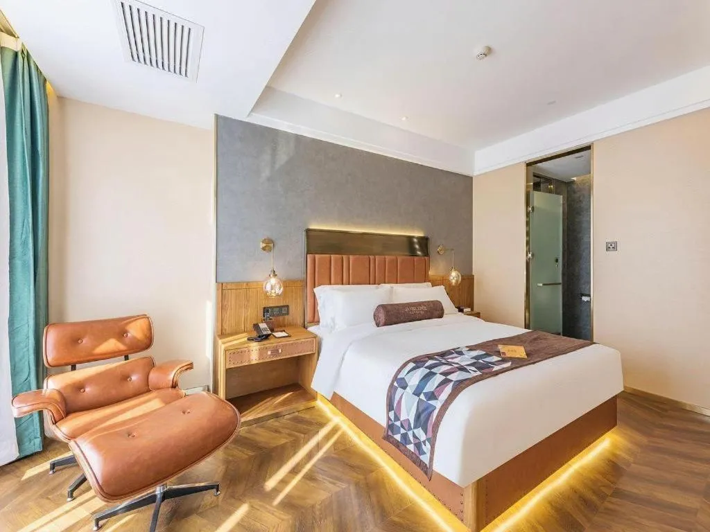 Bed in James Joyce Coffetel Tianjing First Central Hospital Nankai University