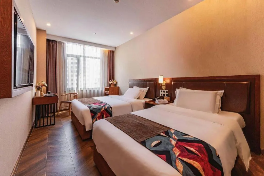 Bed in James Joyce Coffetel Tianjing First Central Hospital Nankai University