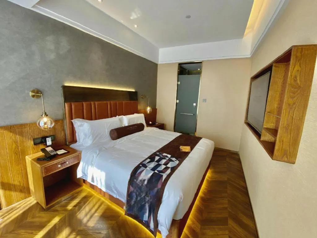 Bed in James Joyce Coffetel Tianjing First Central Hospital Nankai University