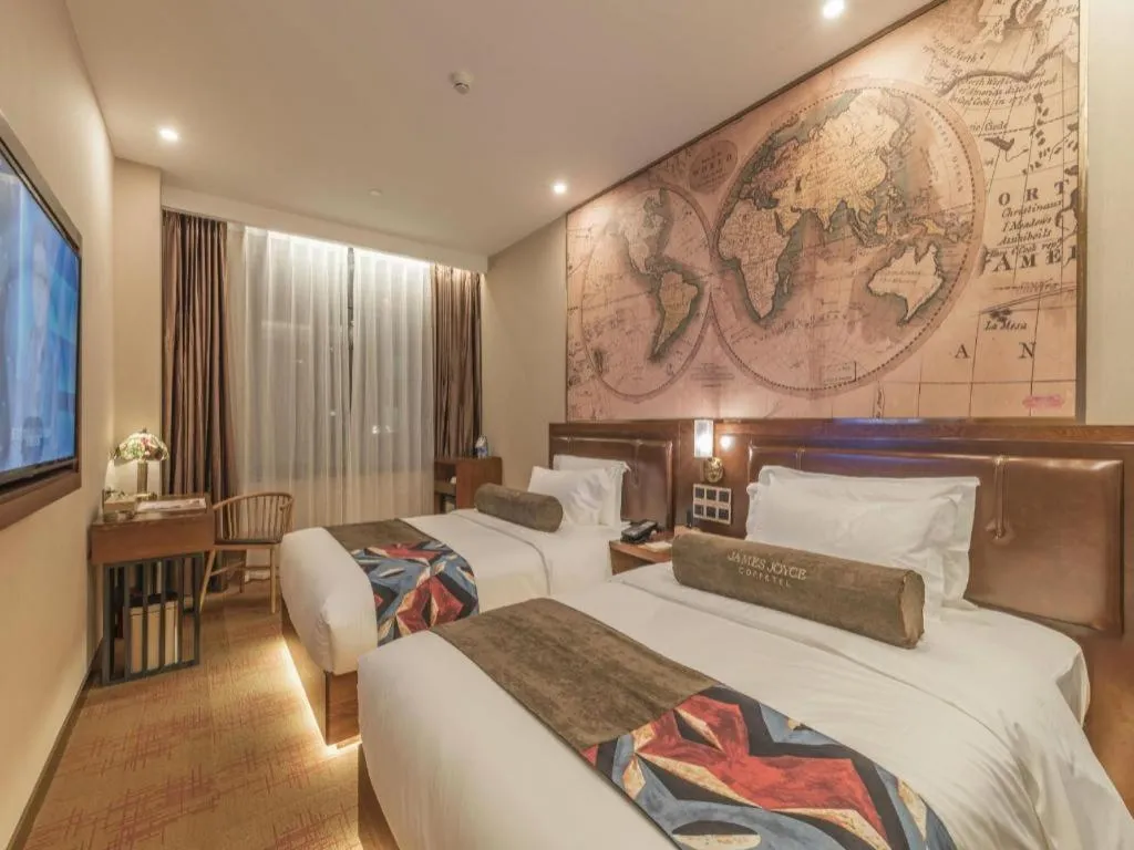 Bed in James Joyce Coffetel Tianjing First Central Hospital Nankai University