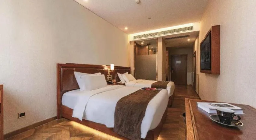 Bed in James Joyce Coffetel Tianjing First Central Hospital Nankai University