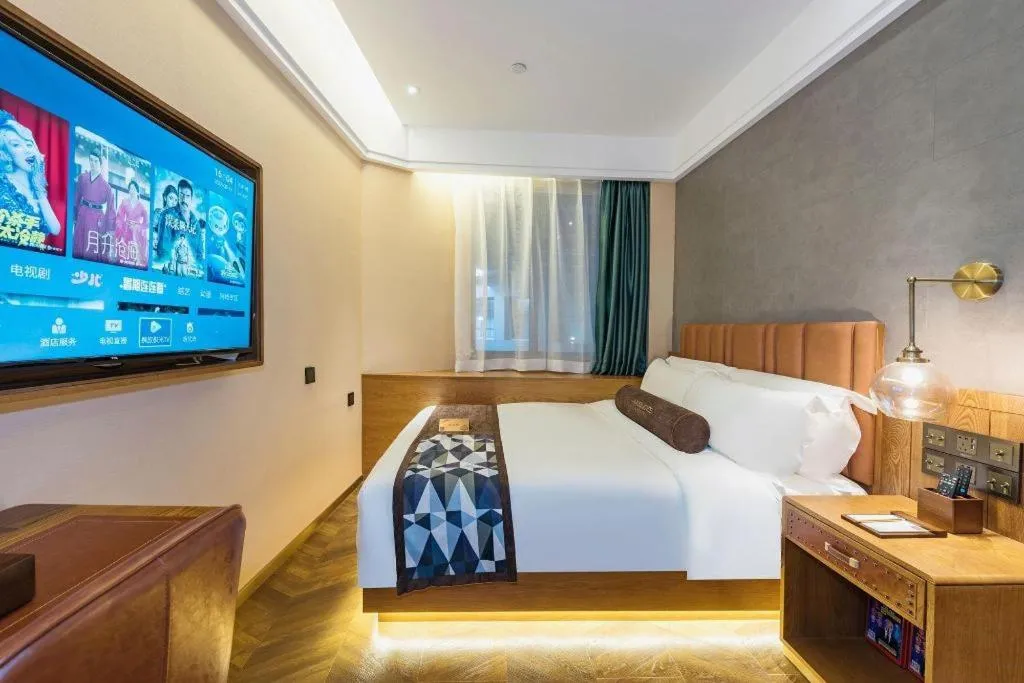 Bed in James Joyce Coffetel Tianjing First Central Hospital Nankai University