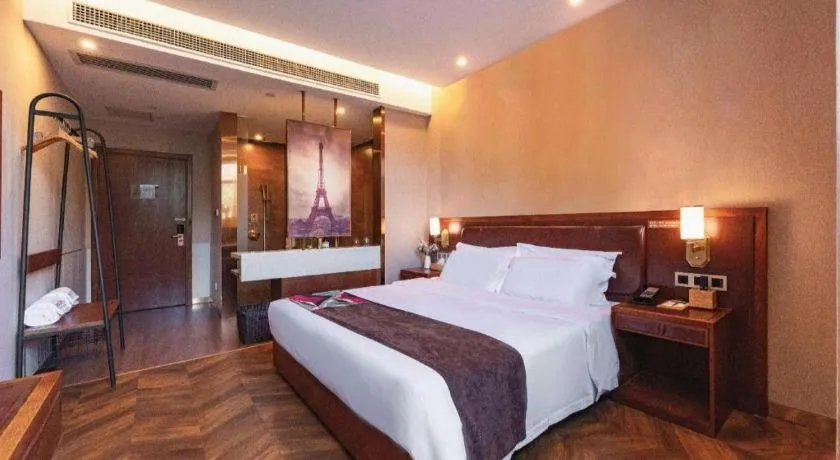 Bed in James Joyce Coffetel Tianjing First Central Hospital Nankai University