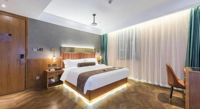 Bed in James Joyce Coffetel Tianjing First Central Hospital Nankai University