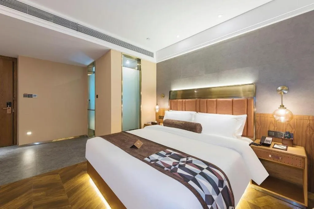 Bed in James Joyce Coffetel Tianjing First Central Hospital Nankai University