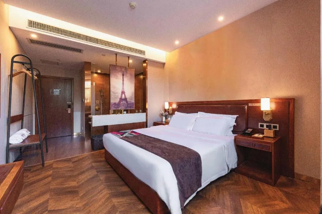 Bed in James Joyce Coffetel Tianjing First Central Hospital Nankai University