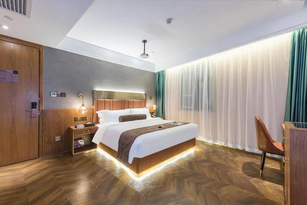 Bed in James Joyce Coffetel Tianjing First Central Hospital Nankai University