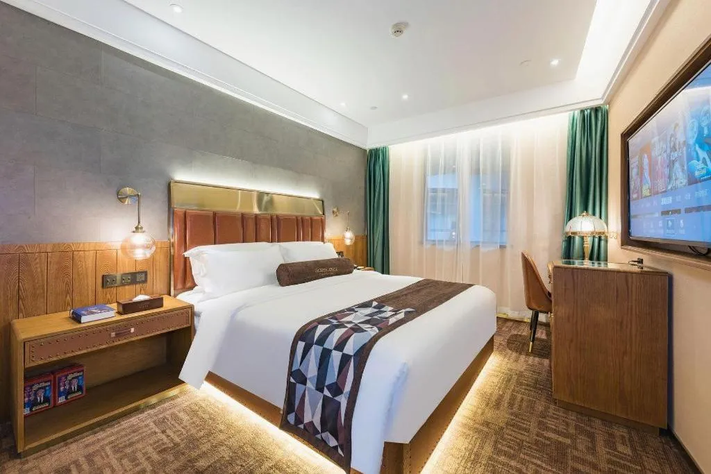 Bed in James Joyce Coffetel Tianjing First Central Hospital Nankai University