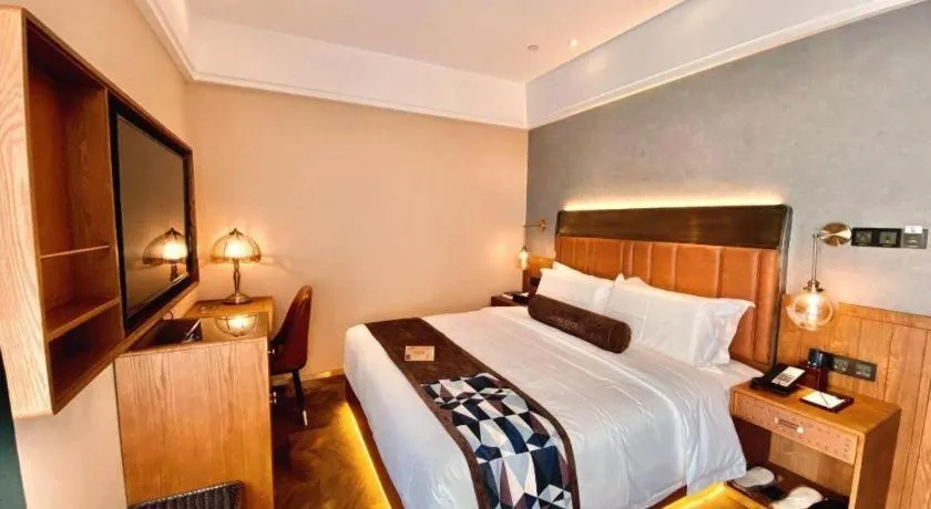 Bed in James Joyce Coffetel Tianjing First Central Hospital Nankai University