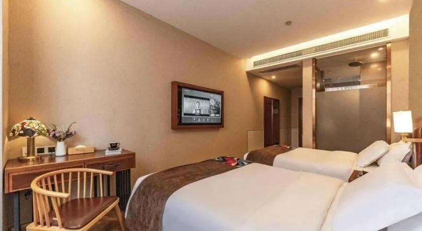 Bed in James Joyce Coffetel Tianjing First Central Hospital Nankai University