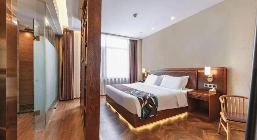 Bed in James Joyce Coffetel Tianjing First Central Hospital Nankai University