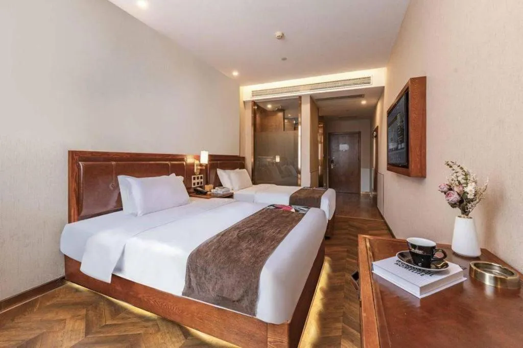 Bed in James Joyce Coffetel Tianjing First Central Hospital Nankai University