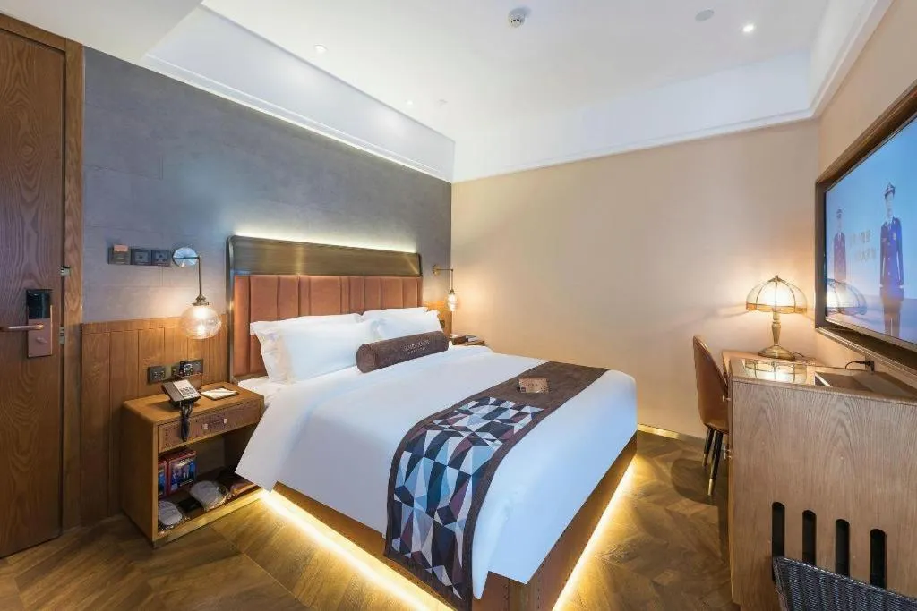 Bed in James Joyce Coffetel Tianjing First Central Hospital Nankai University