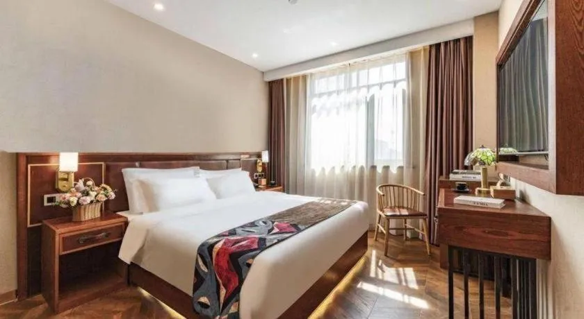 Bed in James Joyce Coffetel Tianjing First Central Hospital Nankai University