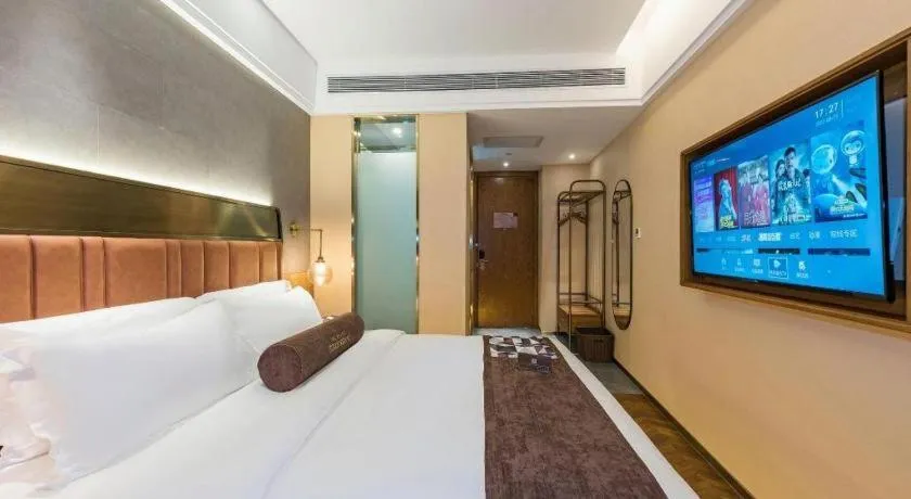 Bed in James Joyce Coffetel Tianjing First Central Hospital Nankai University