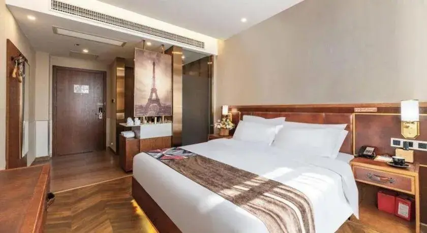 Bed in James Joyce Coffetel Tianjing First Central Hospital Nankai University Bed in James Joyce Coffetel Tianjing First Central Hospital Nankai University