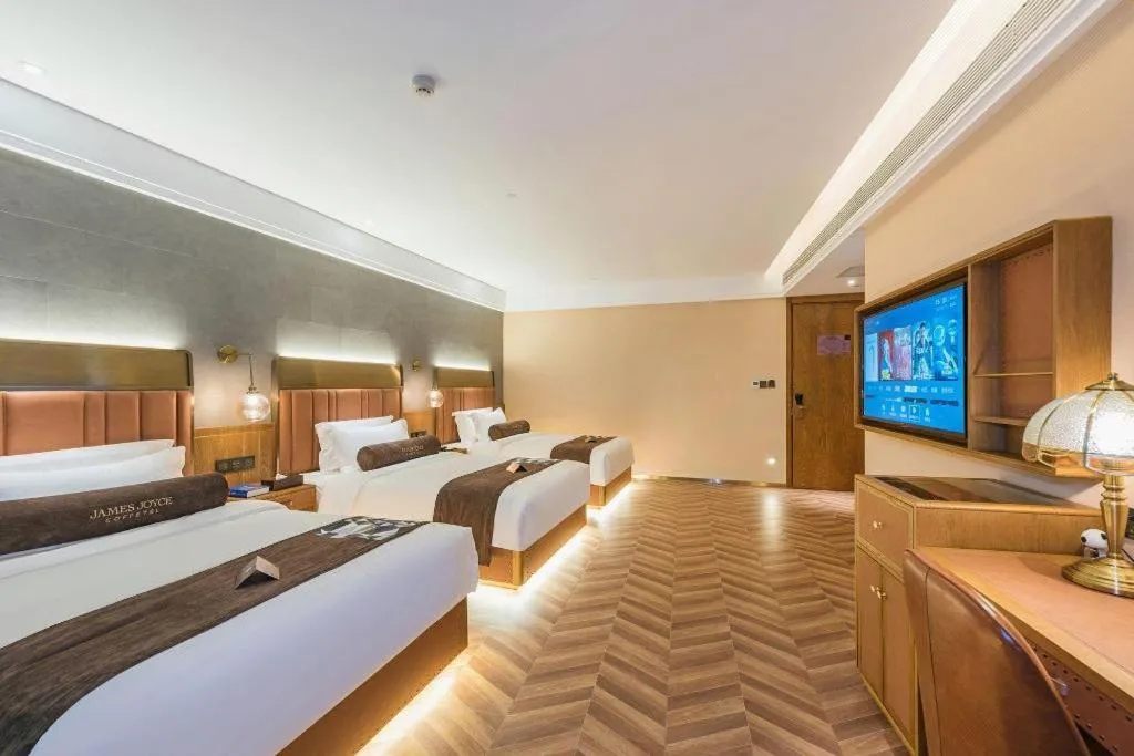 Bed in James Joyce Coffetel Tianjing First Central Hospital Nankai University