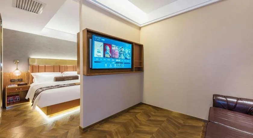 Bed in James Joyce Coffetel Tianjing First Central Hospital Nankai University