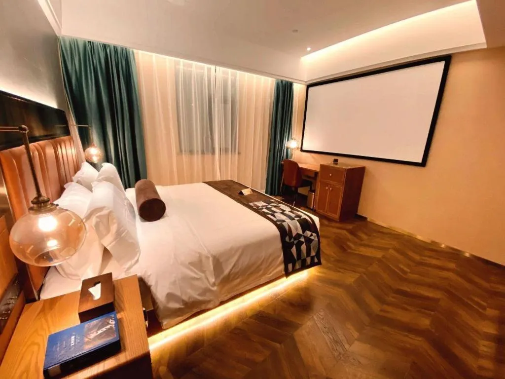 Bed in James Joyce Coffetel Tianjing First Central Hospital Nankai University