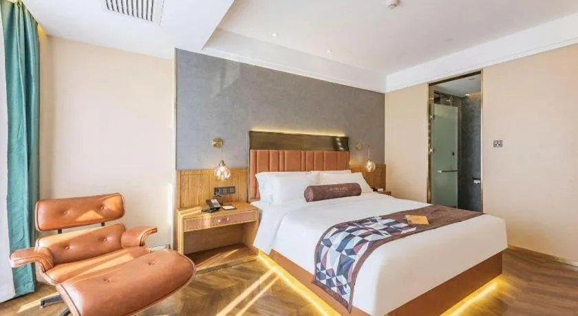 Bed in James Joyce Coffetel Tianjing First Central Hospital Nankai University