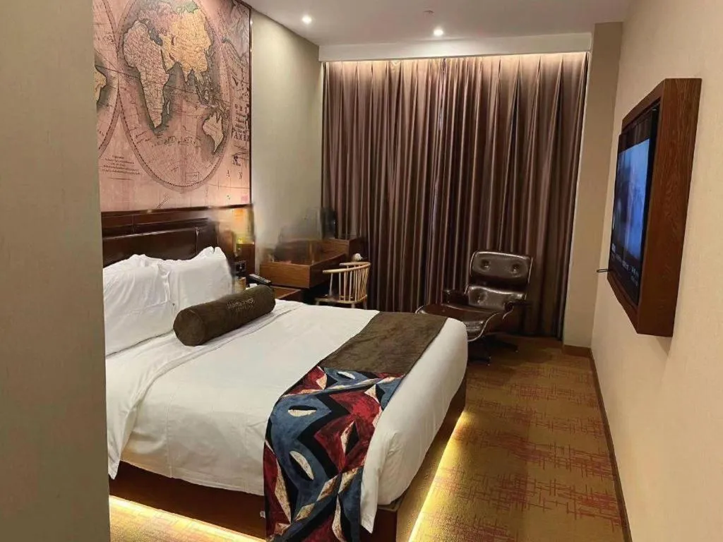 Bed in James Joyce Coffetel Tianjing First Central Hospital Nankai University