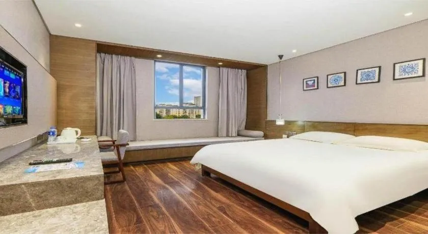 Bed in Jinjiang Inn Style Fuzhou Railway Station North Plaza
