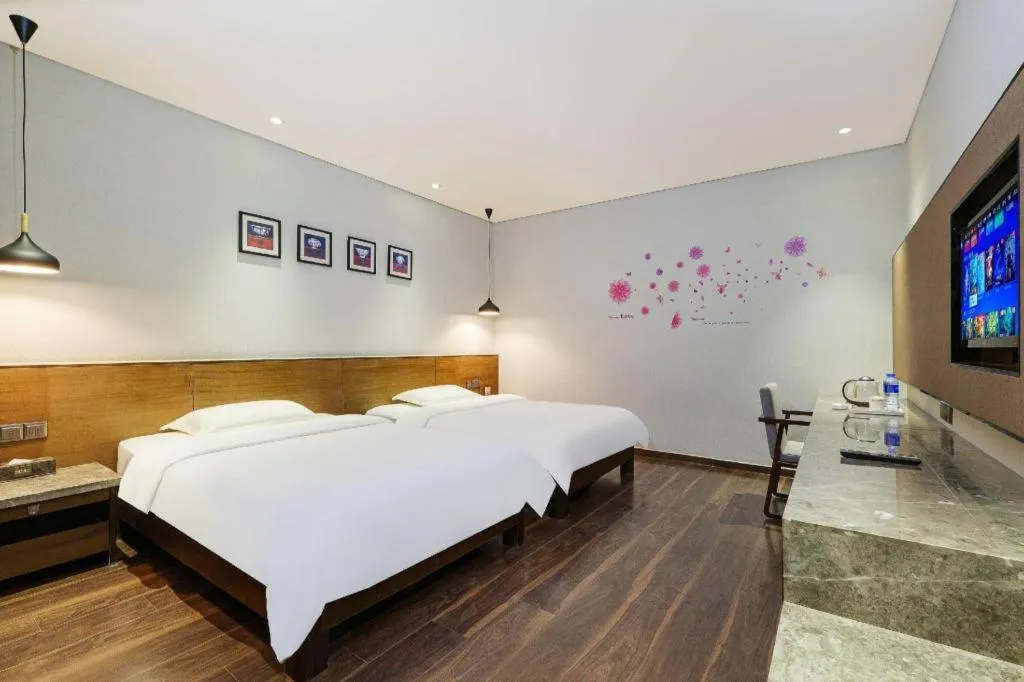 Bed in Jinjiang Inn Style Fuzhou Railway Station North Plaza