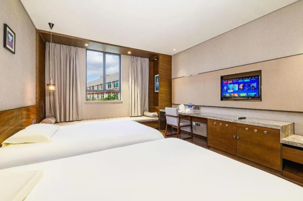 Bed in Jinjiang Inn Style Fuzhou Railway Station North Plaza