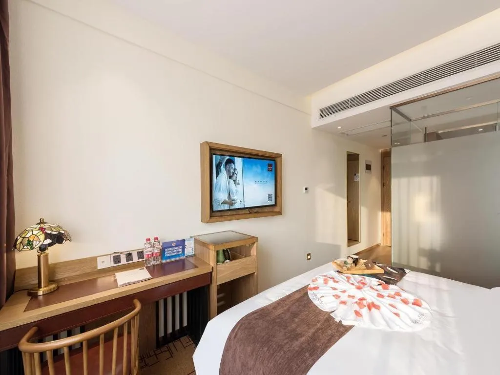 Bed in James Joyce Coffetel Beijing Yizhuang Development Zone Chicheng Times Square