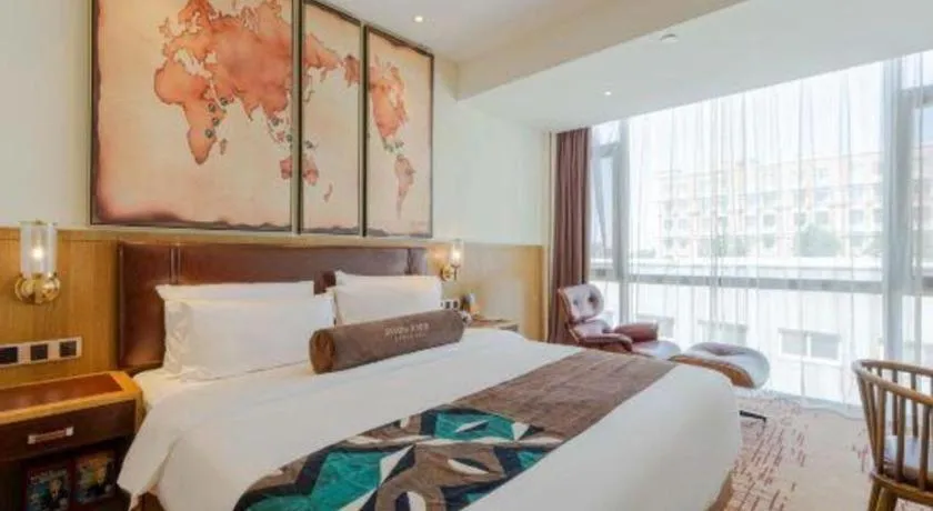 Bed in James Joyce Coffetel Beijing Yizhuang Development Zone Chicheng Times Square