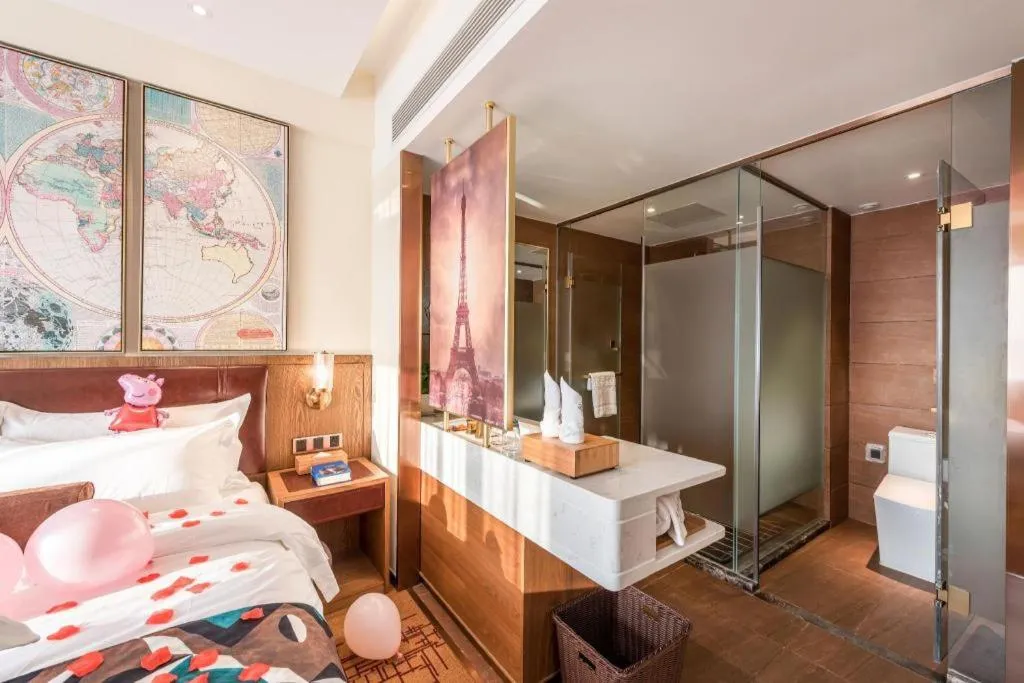 Bed in James Joyce Coffetel Beijing Yizhuang Development Zone Chicheng Times Square