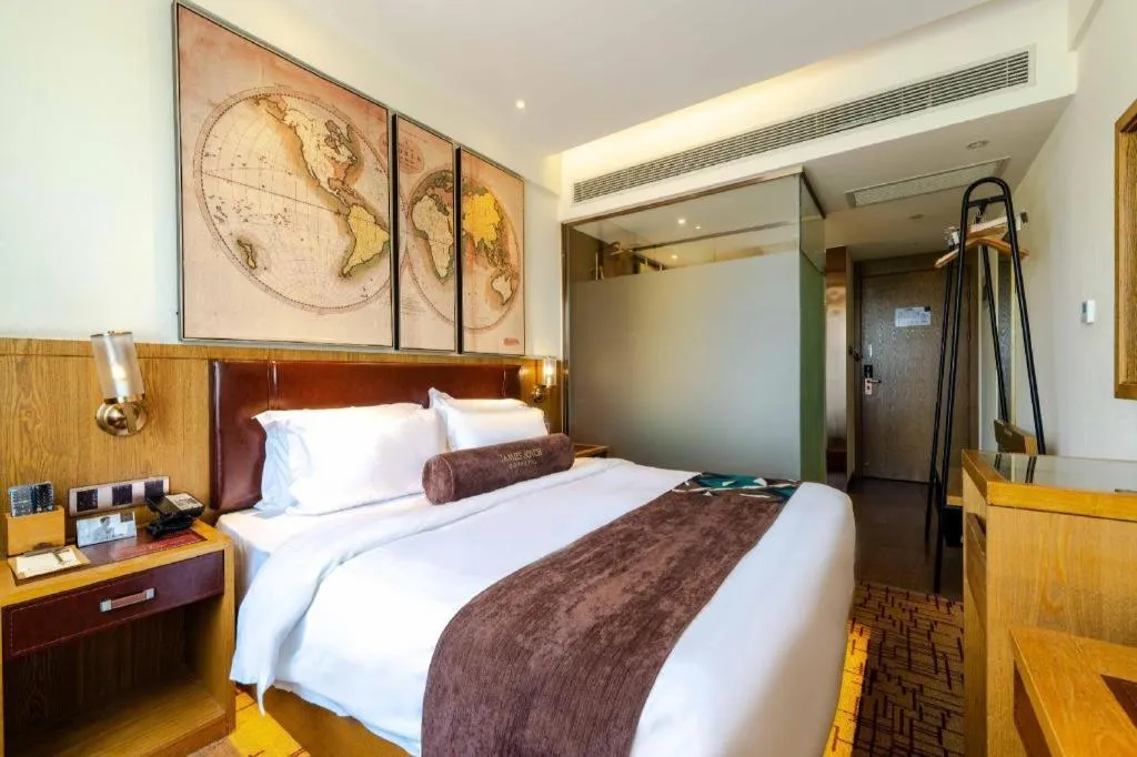 Bed in James Joyce Coffetel Beijing Yizhuang Development Zone Chicheng Times Square