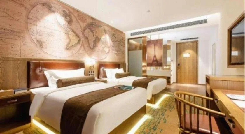 Bed in James Joyce Coffetel Beijing Yizhuang Development Zone Chicheng Times Square