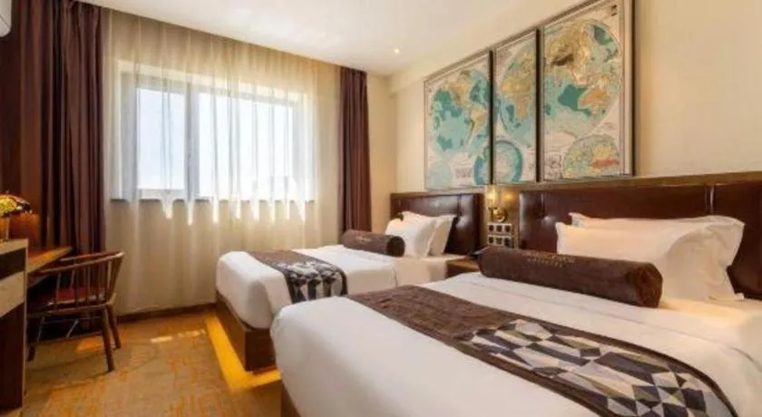 Bed in James Joyce Coffetel Beijing Yizhuang Development Zone Chicheng Times Square