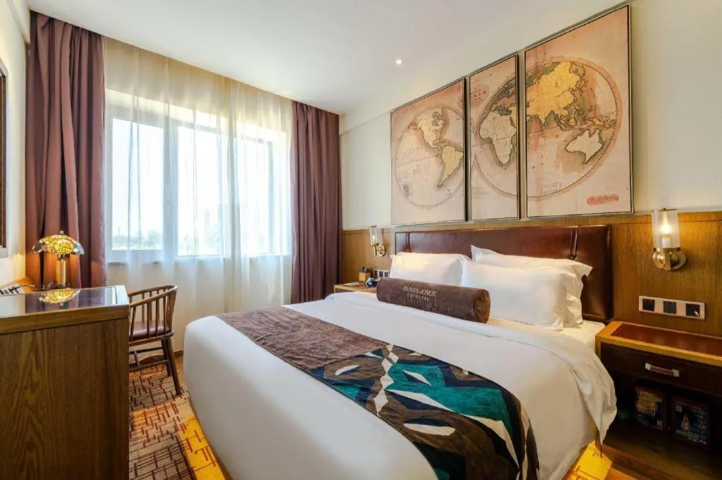 Bed in James Joyce Coffetel Beijing Yizhuang Development Zone Chicheng Times Square