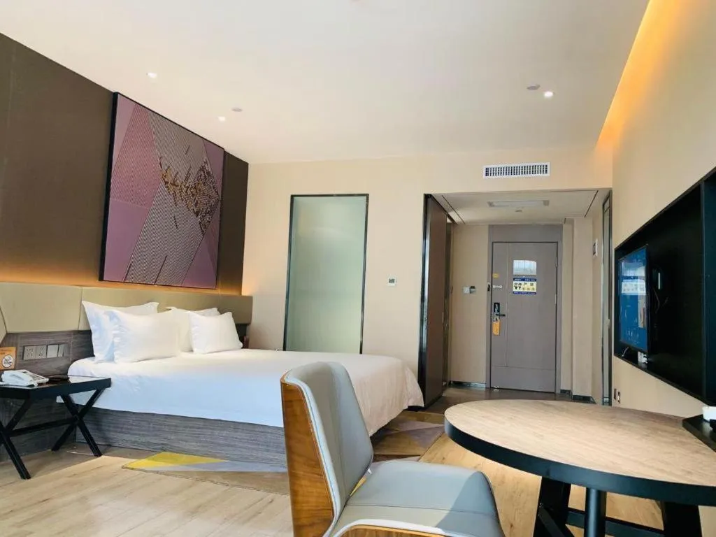 Bed in IU Hotel Lanzhou New District Airport Ruiling International