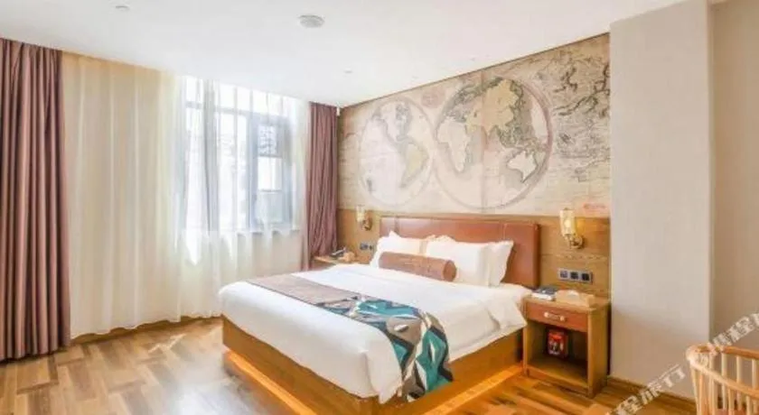 Bed in James Joyce Coffetel Luoyang Longmen High-speed Railway Station Baolong Plaza