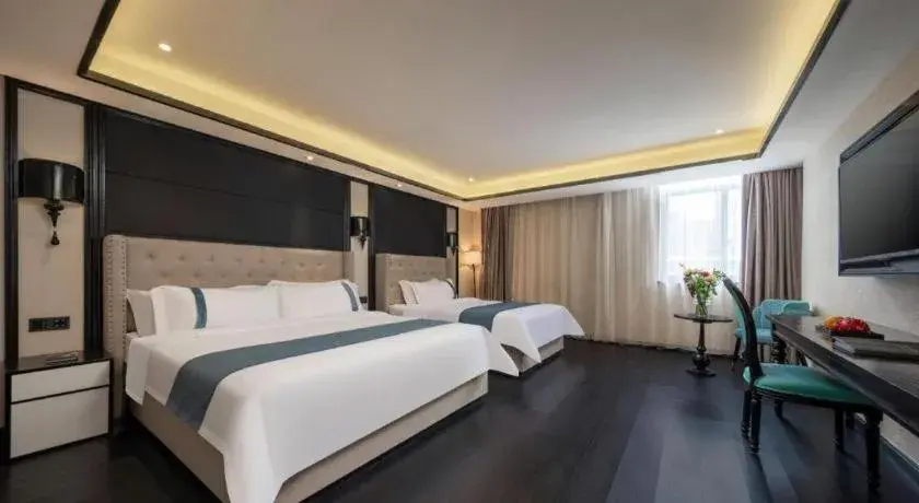 Bed in Xana Hotelle Wuxi Railway Station Zhongshan Road Bed in Xana Hotelle Wuxi Railway Station Zhongshan Road